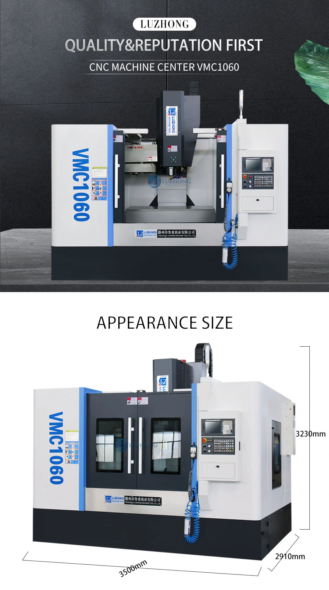 Heavy duty electrical metal VMC1050 CNC milling machine cnc machining center